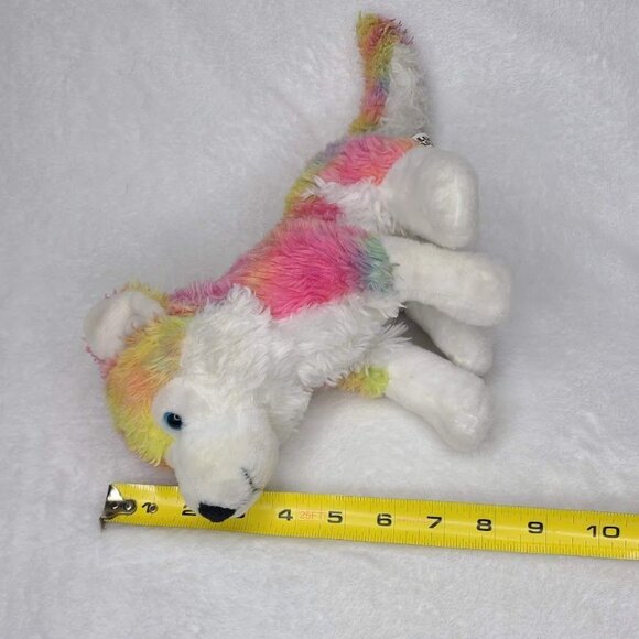 Plush Parade Tie Dye Montana Dog Zoey 10" Colorful Wolf Stuffed Animal Hamilton - Picture 10 of 10